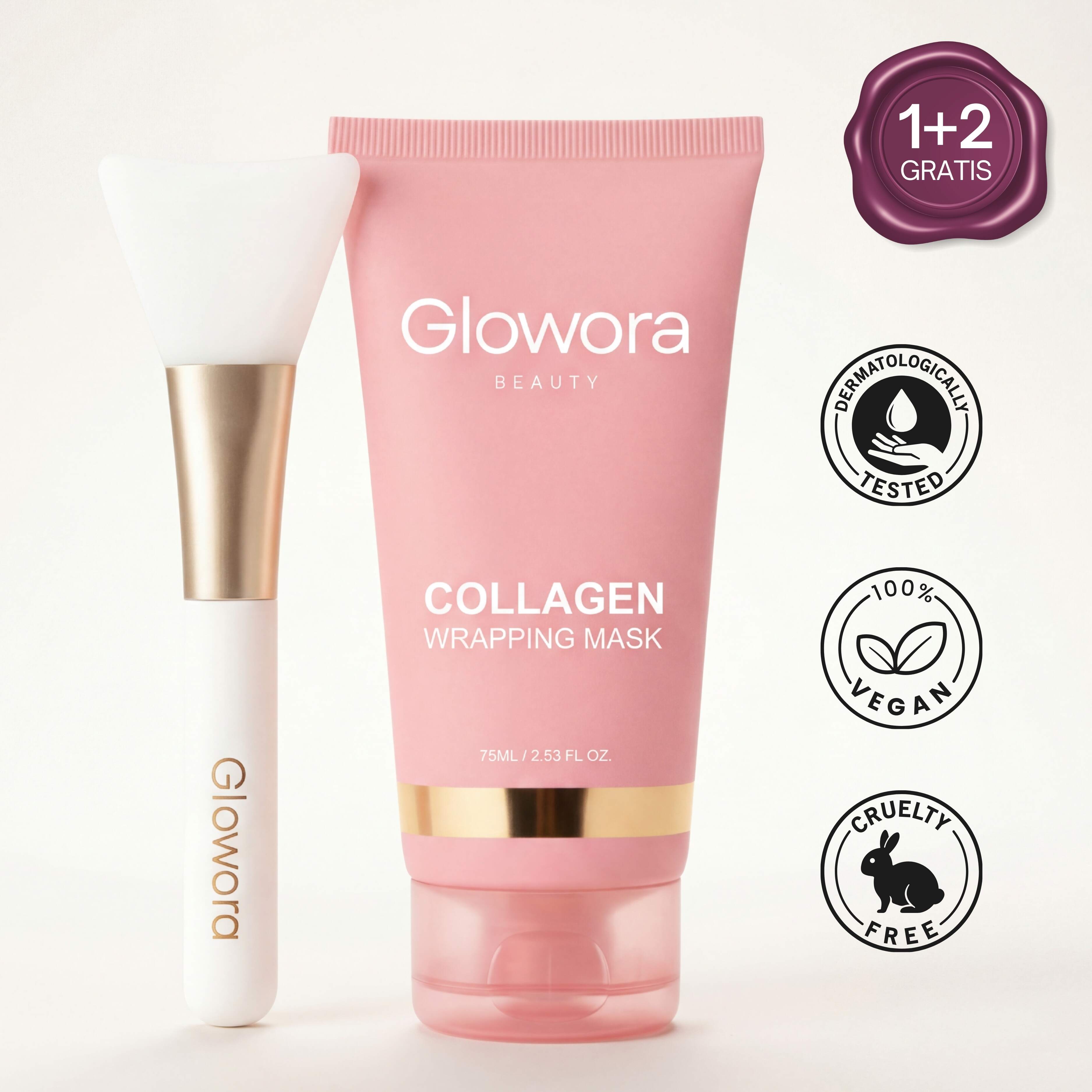 Bio-Collageen Masker + Kwast